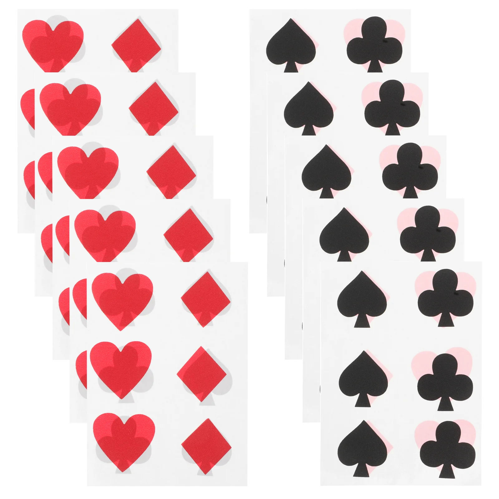 

24 Pcs Cup Playing Cards Sticker Decals Mugs Poker Stickers Aesthetic Vintage Pvc Self-adhesive Iron Sew Patches Classic