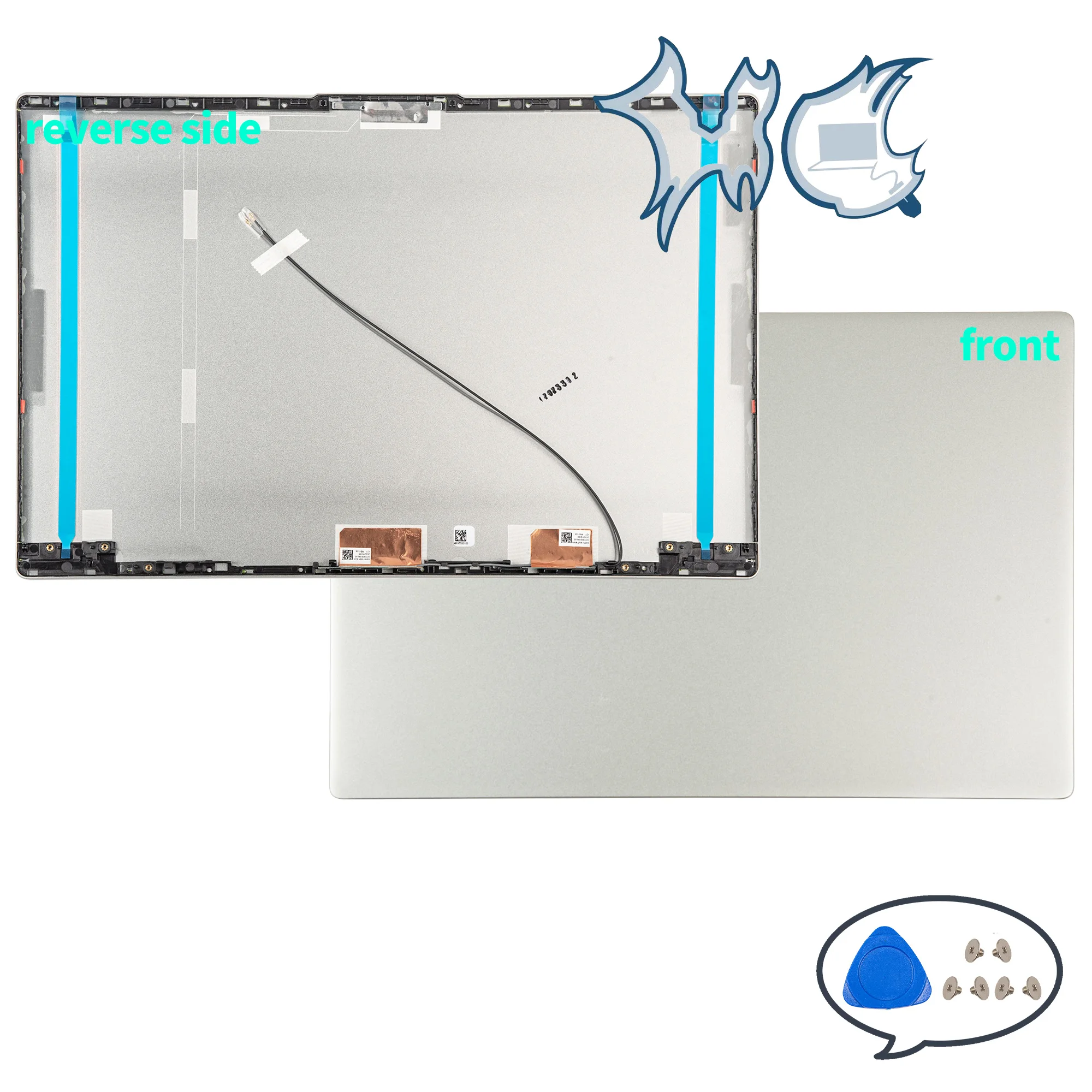 Imagem -04 - Tampa Traseira Lcd para Laptop Parte para Ideapad 15iil05 15are05 15itl05 15alc05 2023 2023 Cinza Azul do Abismo Prata Novo