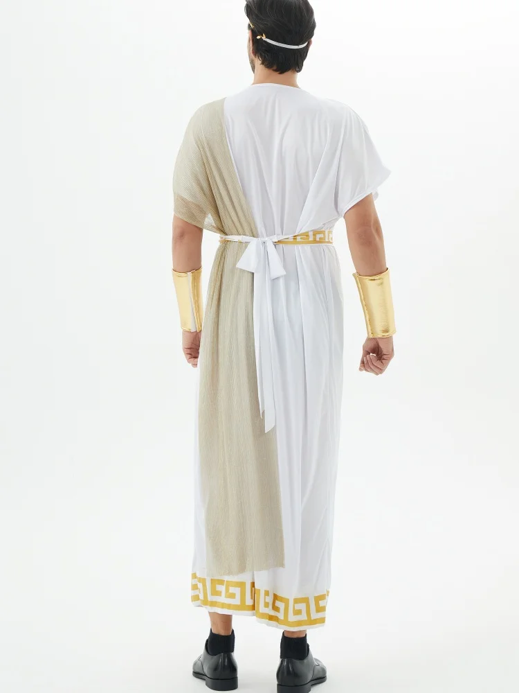Halloween Cosplay Ancient Greek Gods Zeus Costumes Adult King of Rome Carnival Stage Show Role Play  Party Dress