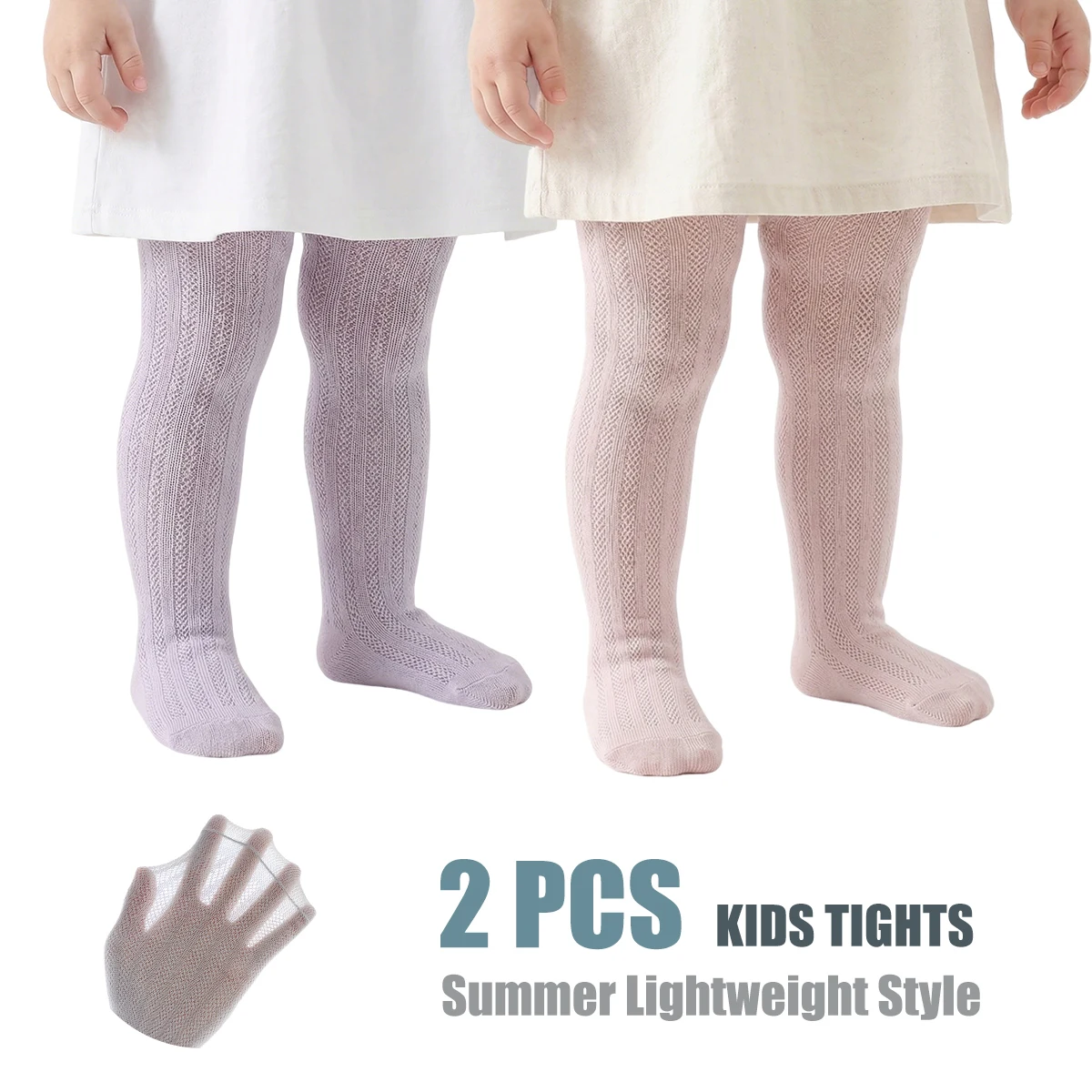 2 PCS Toddler Baby Girl's Mesh Tights – Children's Mesh Base Leggings, Toddler Ultra-Thin Bowknot Tights, in a Sweet and Simple