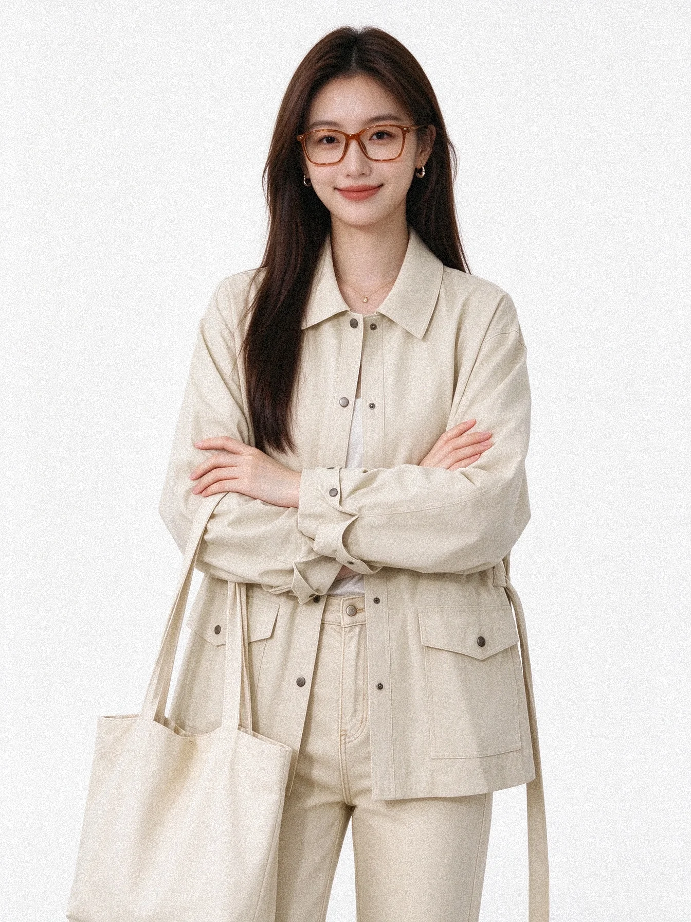Autumn New Style PU Leather Jacket Stand Collar Belted Biker Shirt Versatile Top Casual Fashion Standard Size No Fur Collar
