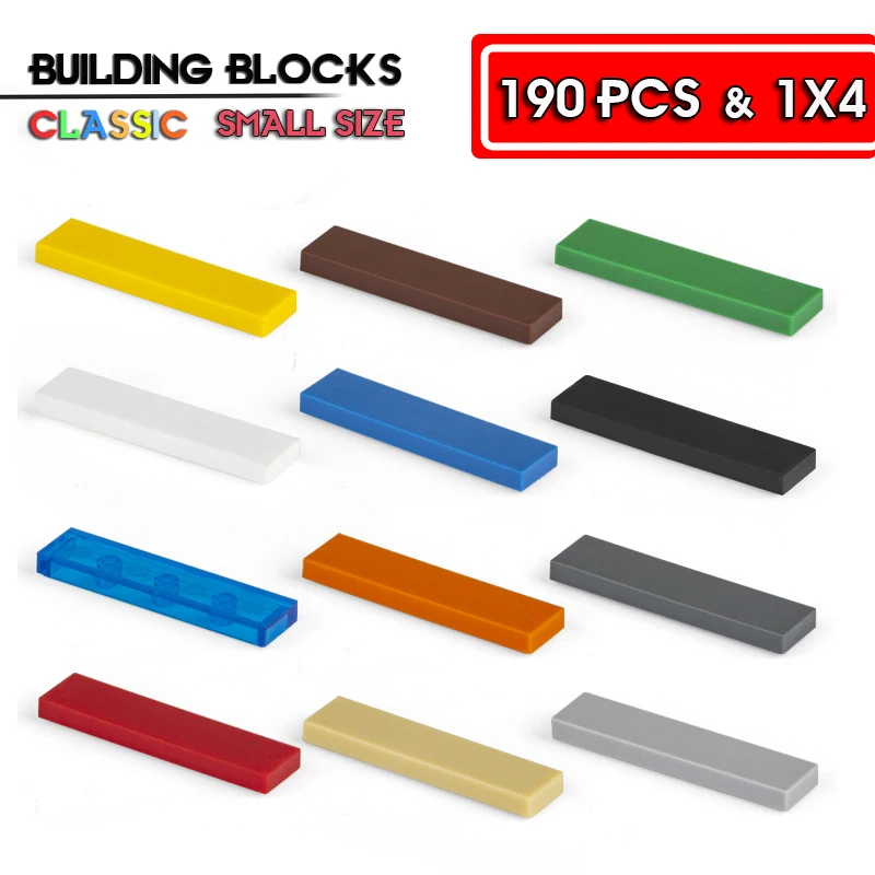 

190pcs Building block 1X4 hole brick basic accessories education creativity compatible brand building blocks toy