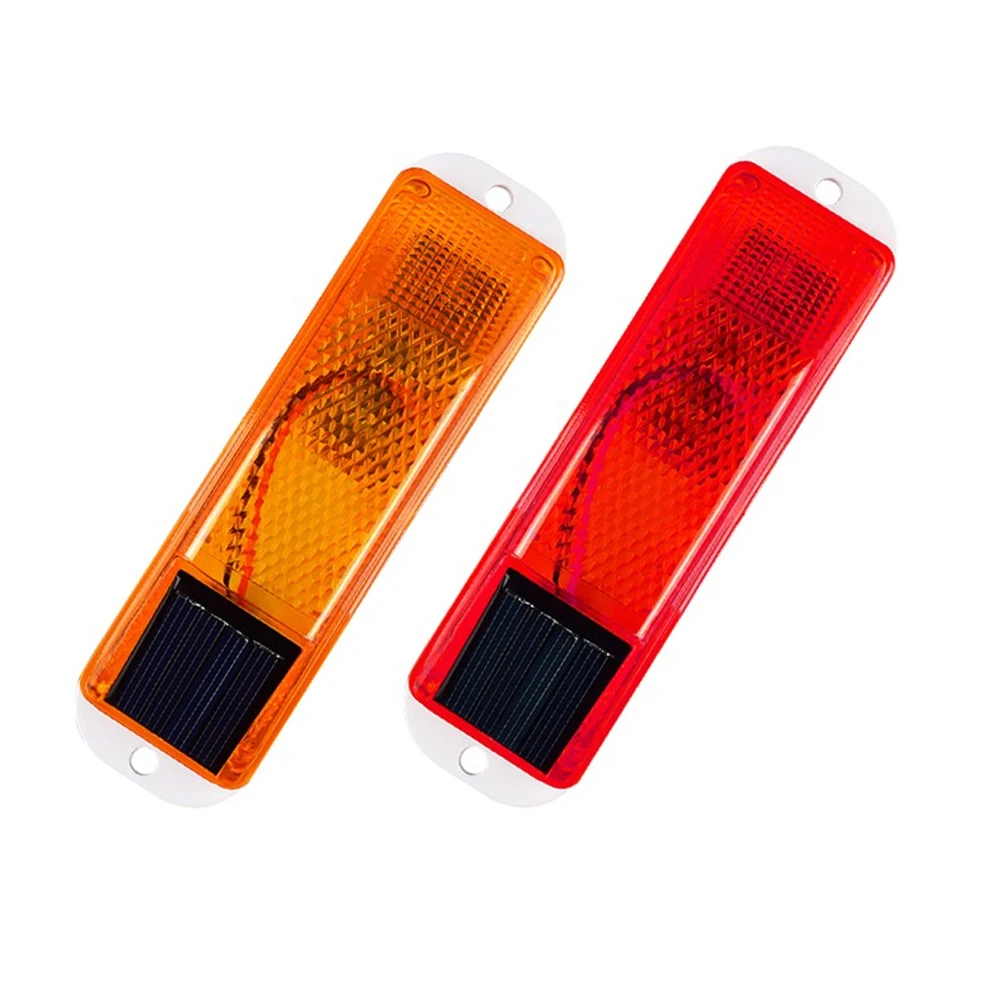 Car LED Warning Light Traffic Caution Lights Night Driving Single Lights Universal Waterproof Lamp Solar Powered Car Accessories