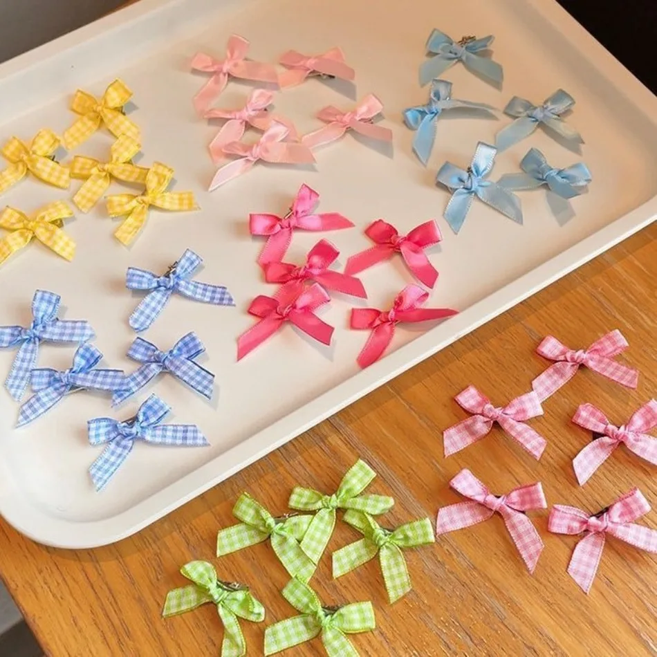 

35pcs Sweet Bow Hairpin Cute and Versatile Girls Pink Blue Yellow Mini Bow Side Hairpins Toddler Hair Accessories Clips HP01