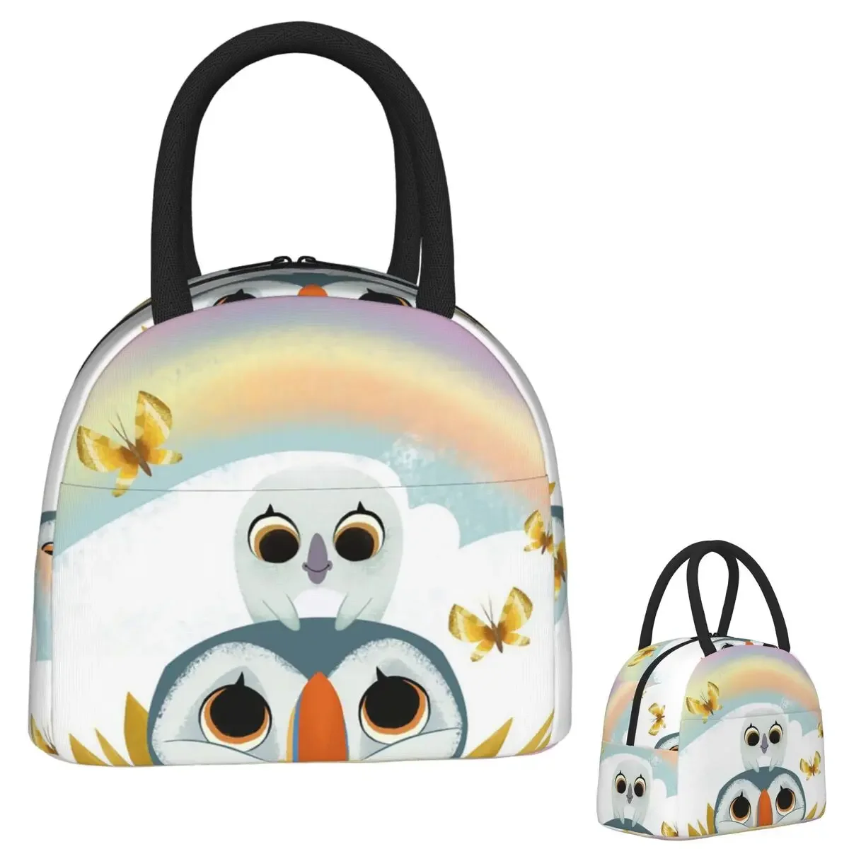 Puffin Rock And New Friends Insulated Lunch Bag for Women Kids Portable Food Boxes Thermal Lunch Box Tote