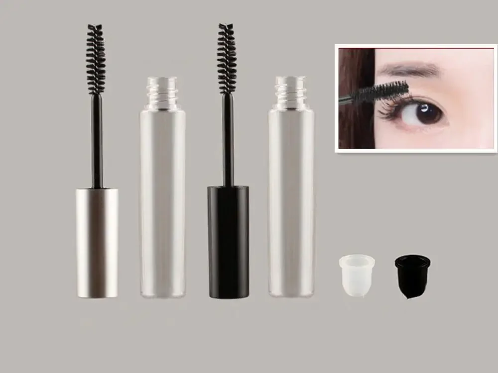 100 ピース/ロット 10 ミリリットル空の黒まつげチューブマスカラクリームバイアル/容器ファッショナブルな詰め替えボトルメイクアップツールアクセサリー