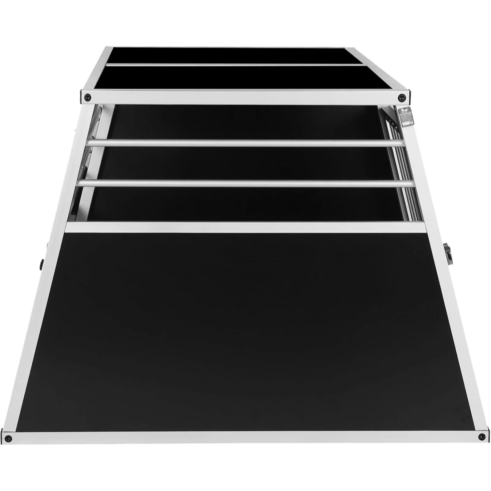EUGAD - Caja de Transporte Robusta para Perros, Transportín de Aluminio para Mascotas con Divisor Extraíble, 2 Puertas, para Perros Medianos y Grandes como Samoyed, Labrador, Husky, Pastor