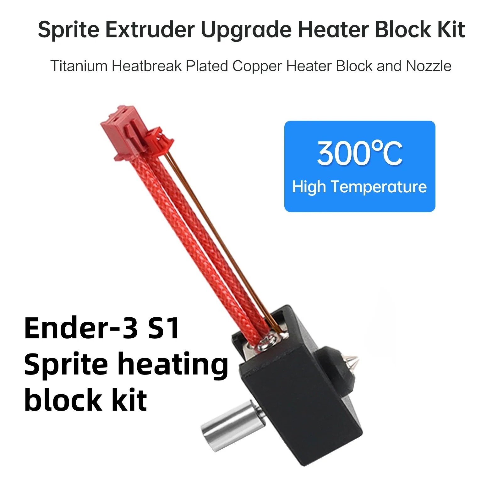 

Creativity Ender-3 S1 sprite Hotend Block extruder Kit High Temperature for Ender-3 S1/pro/CR-10 Smart Pro 3d printer part