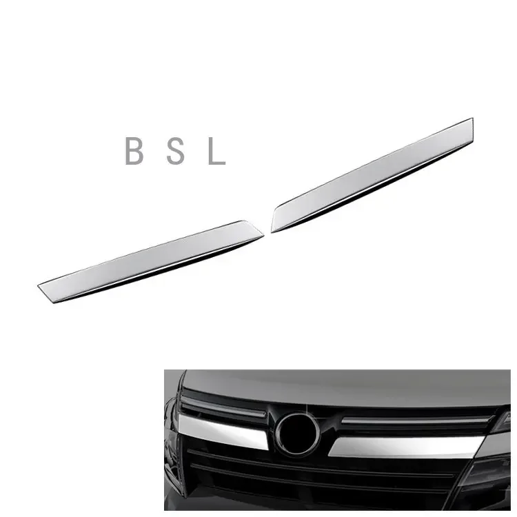 

For Toyota Voxy /Noah 80 2014-2021 2pcs Stainless Steel Front Grill Side Trim Car Styling Cover Accessories