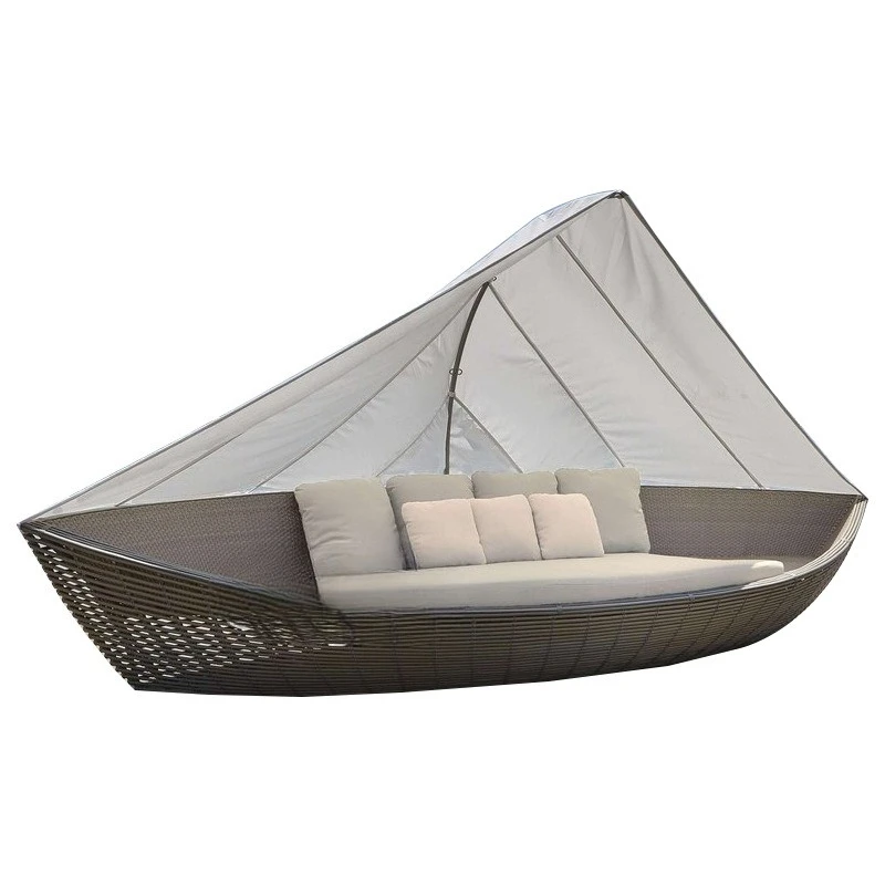 Sailing Sofa Resort with Awning Outdoor, Rattan Furniture