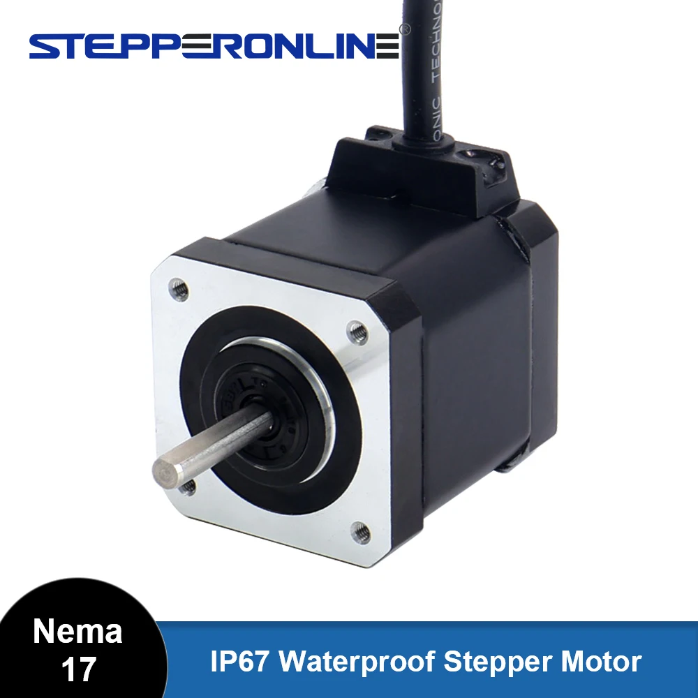 STEPPERONLINE Nema 17 IP67 Waterproof Stepper Motor 2A 0.59Nm for CNC Engraving Machine