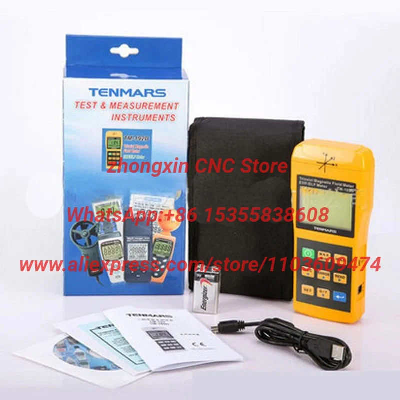 TENMARS TM-192D 3-Axis EMF Magnetic Field Gauss Meter - Triaxial Tester (30~2000Hz)