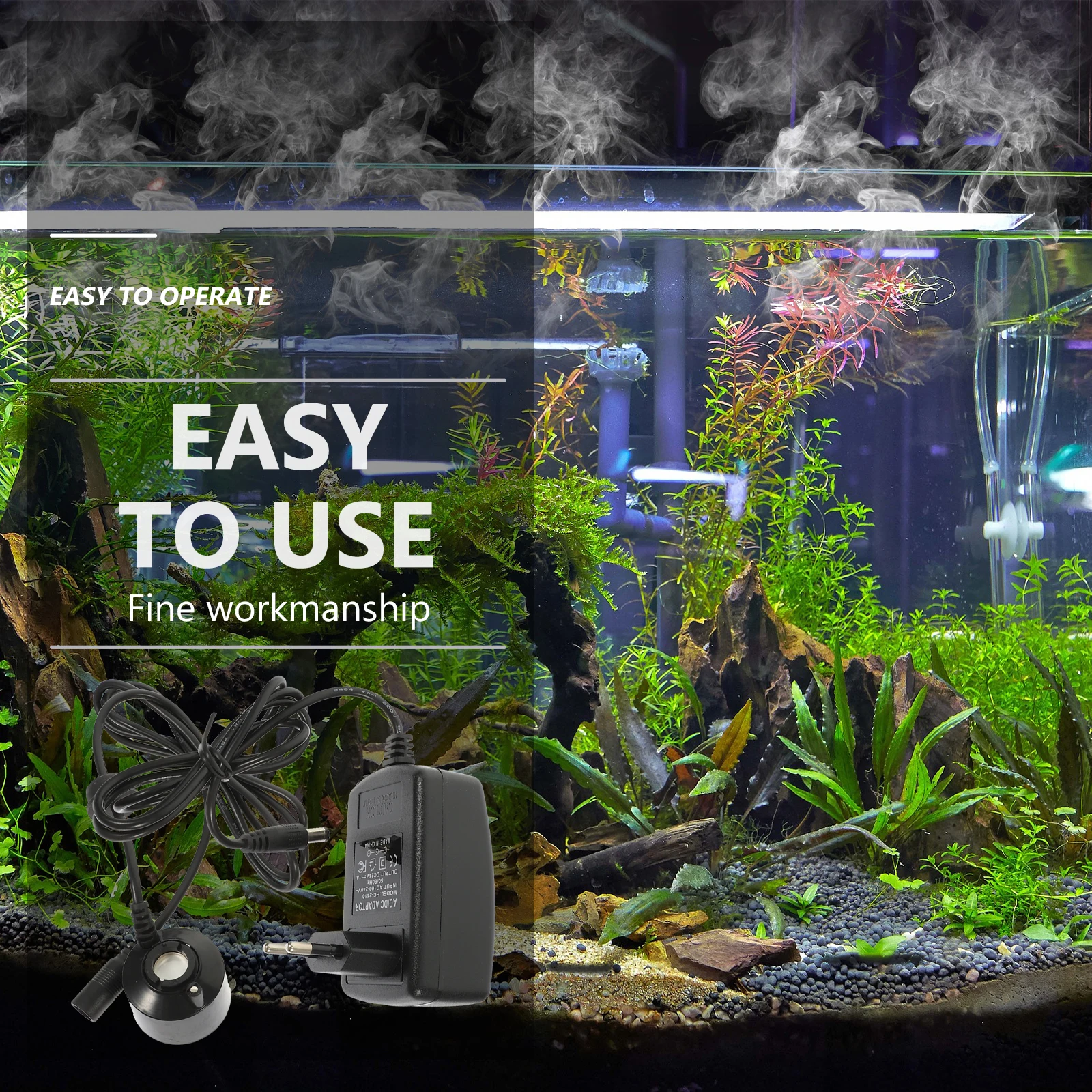 

Mini 3.6CM Water Water Pond Fish Tank Mist Fog Halloween Mister Fog Halloween Mist Maker Maker Low Noise