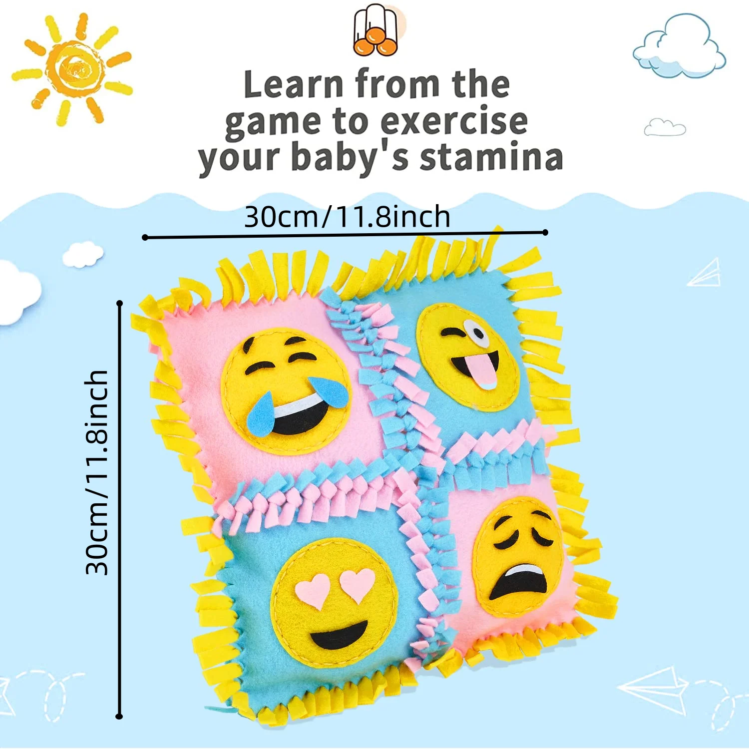 Knotted Pillow DIY Sewing Fabrics Crafts Felt Supplies Kits Sets Gifts for Kids for Adults for Boy Teenager for Girls