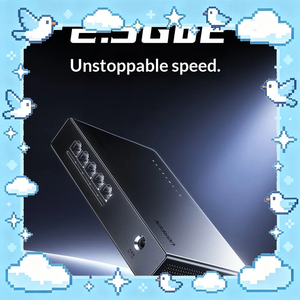 UGREEN CM954 2.5G Ethernet Switch 8 Port Plastic Housing Network Splitter for NAS PC Desktop Server