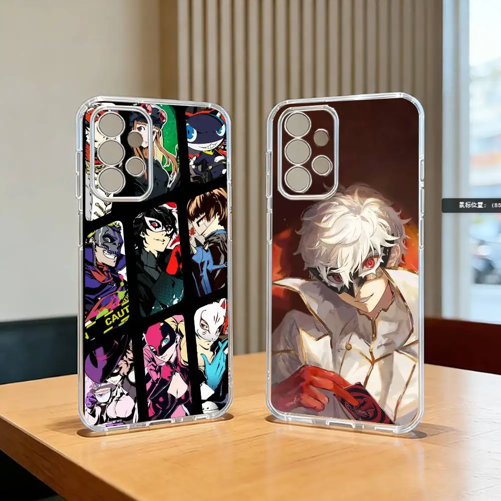 COOL Anime P-Personas  Phone Case Transparent Silicone Soft For Samsung S25,S24,S21,S22,S23,S30,Ultra,S20,Plus,Fe