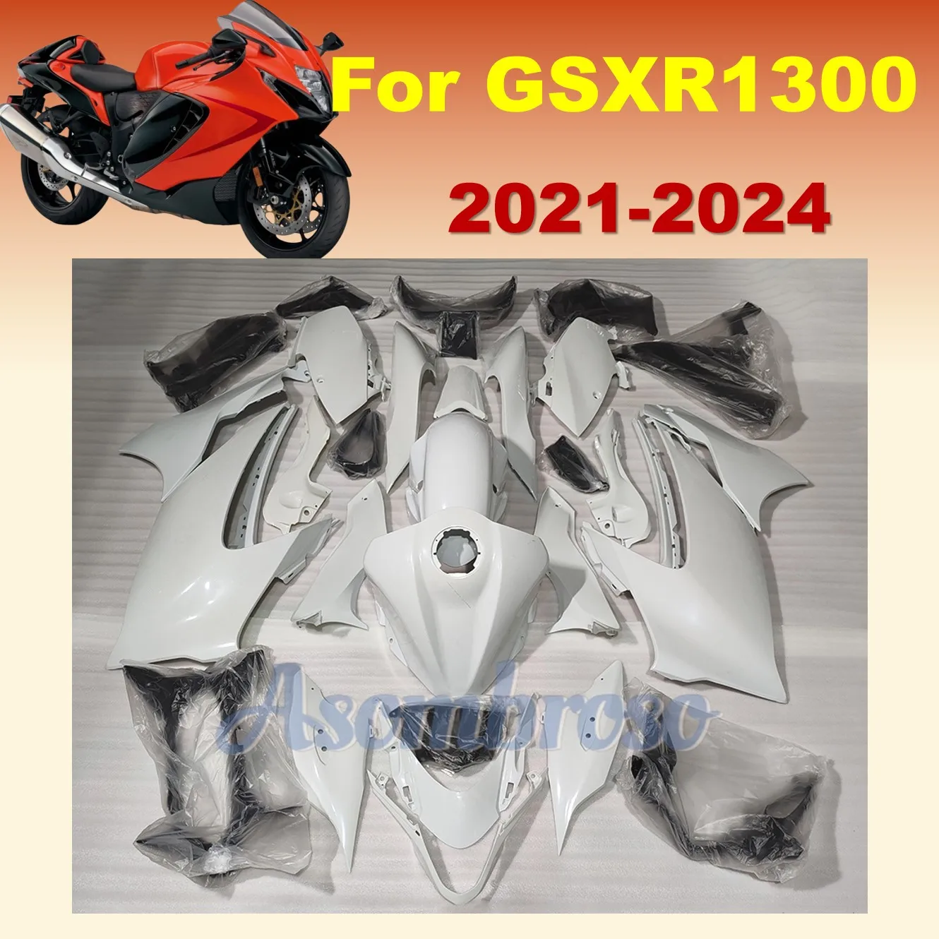 Pure colour Unpainted Fairings Kit For GSXR1300 2021 2022 2023 2024 Hayabusa GSX1300R GSX 1300R Custom Shell