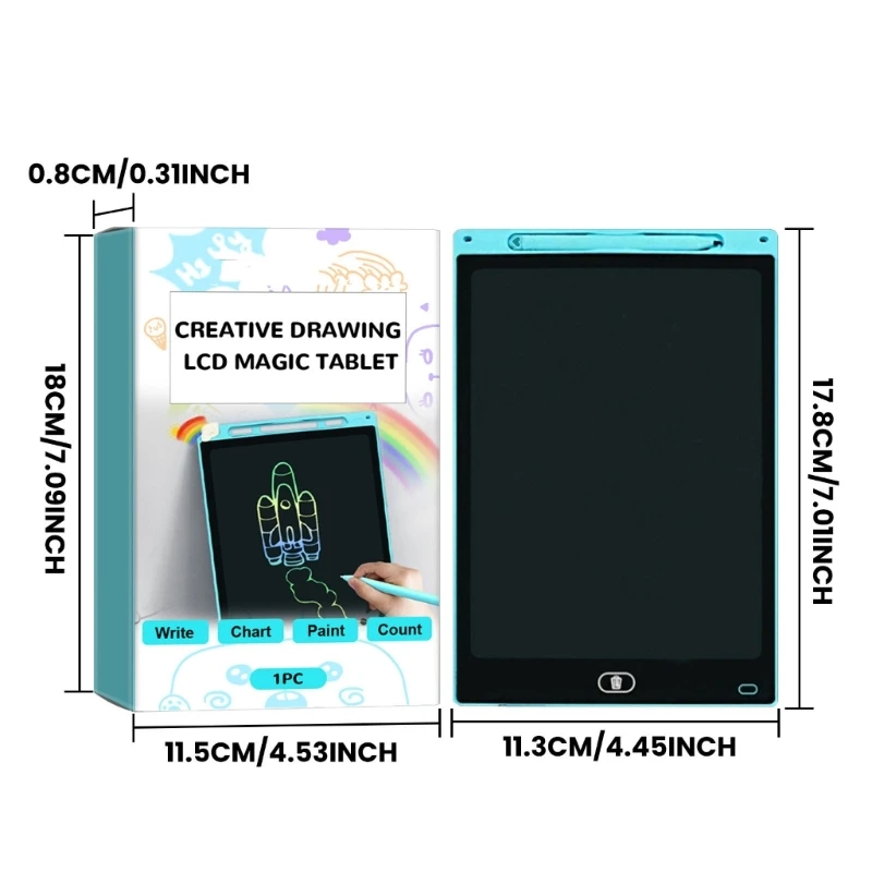 LCD Writing Board for Kids Doodles Board Tablet Creative Drawing Pad Educational Toy Colorful Screen Drawing Board