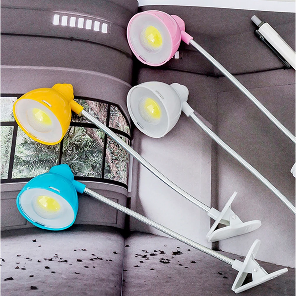 

2 Pcs Book Light Reading Lights LED Clip Desk Lamp Eye Protection Student Lamps