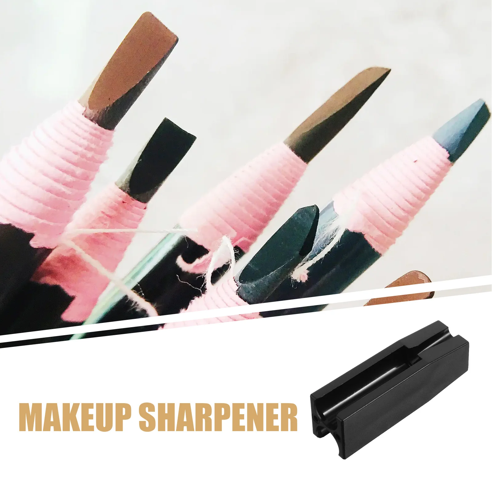 6Pcs Eyebrow Pencil Sharpener Assistant Device Premium Portable Sharpener Slot for Makeup Pencil Eyeliner Sharpening Tool