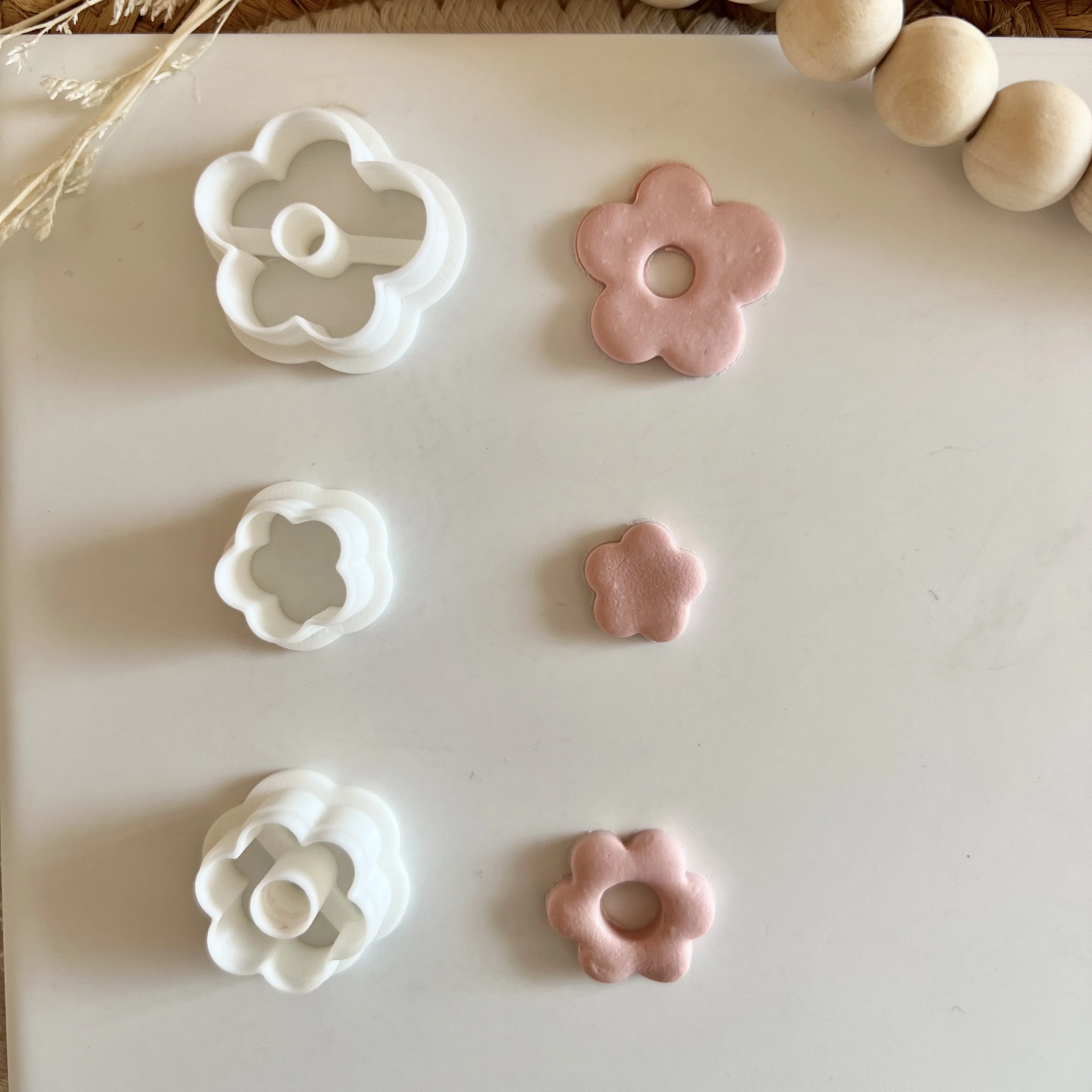 3 teile/satz Blume Ohrringe Polymer Clay Schneider Hohl Geometrische Muster Form DIY Keramik Ohrringe Schmuck Anhänger Ton Werkzeuge – Detail 4