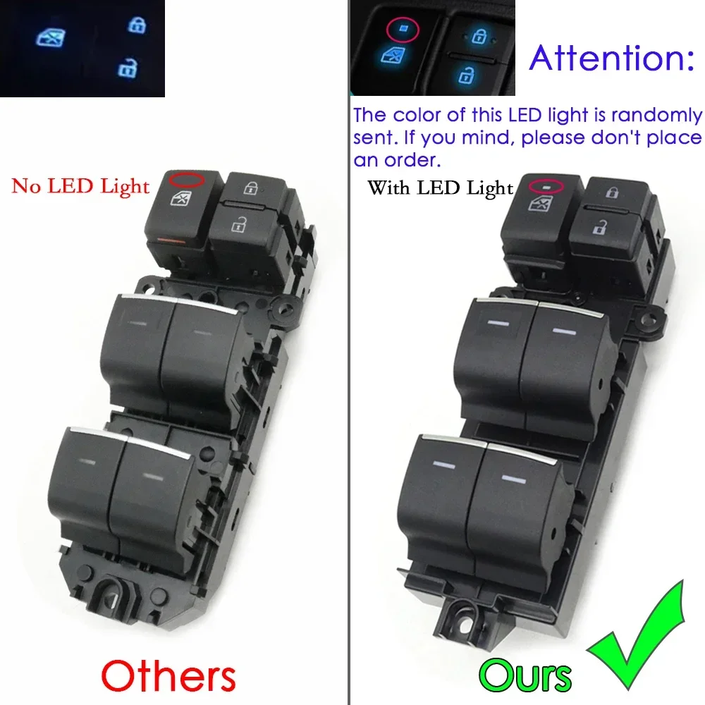 LHD الكهربائية LED زجاج النافذة رافع إغلاق فتح زر التبديل التحكم لتويوتا RAV4 كامري حقوق الإنسان أفالون كورولا كاريس يارس الصليب