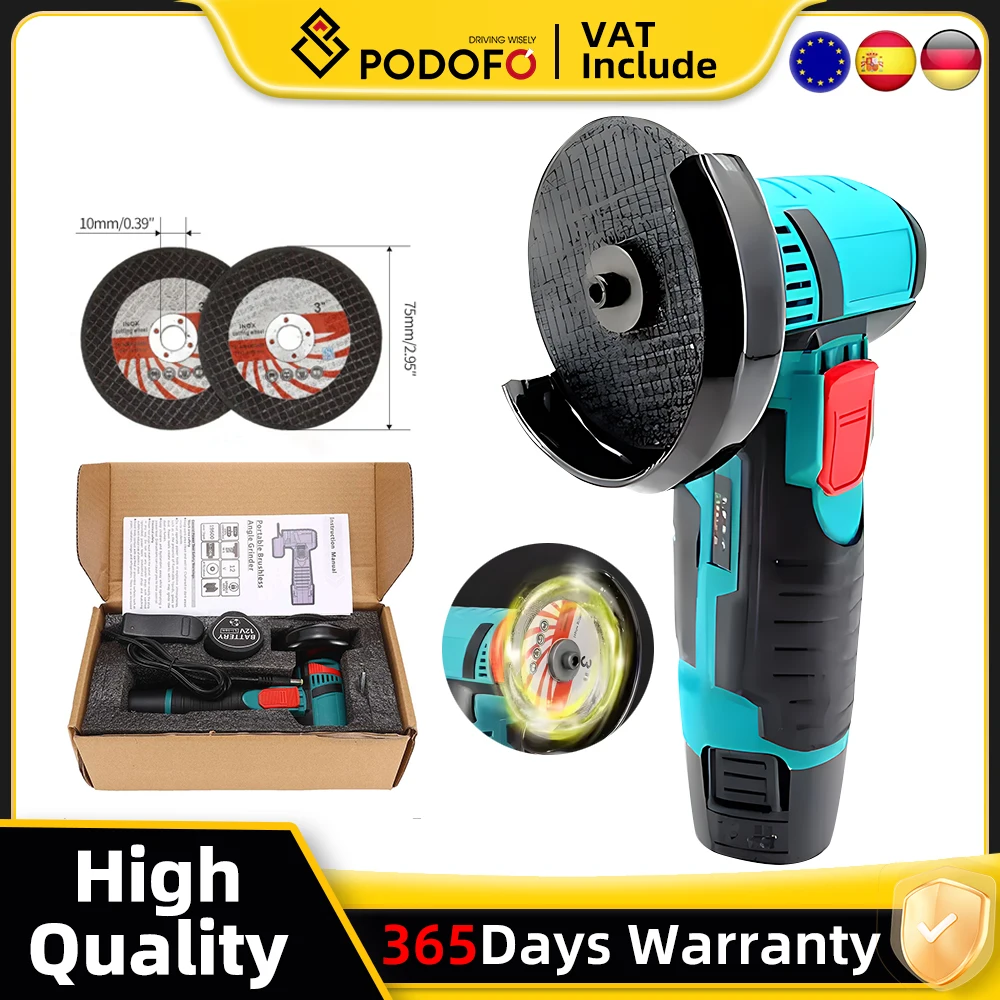 Smerigliatrice angolare con motore spazzolato AC Mini lucidatrice angolare ricarica macchina da taglio lucidatrice manuale elettrica per la lavorazione dei metalli