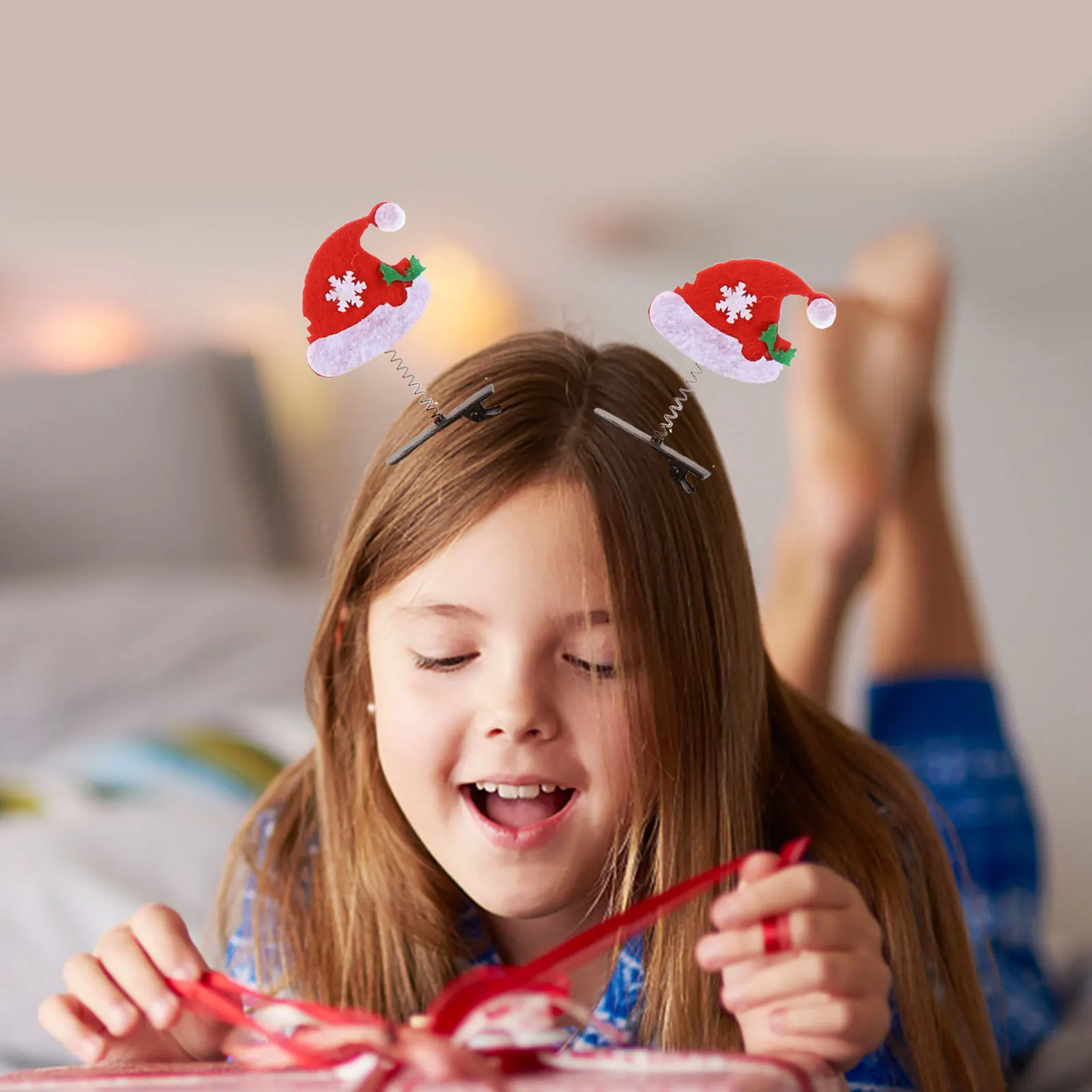 

15pcs Christmas Antler Hair Clip Lightweight Non-Fading Mini Barrettes For Party Carnival Xmas Hair Accessories