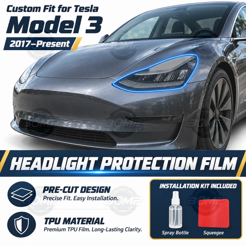 For Tesla Model 3 X Y S Car Headlight Tint Smoke Black Protective Film Protection Transparent TPU Sticker Accessories Styling