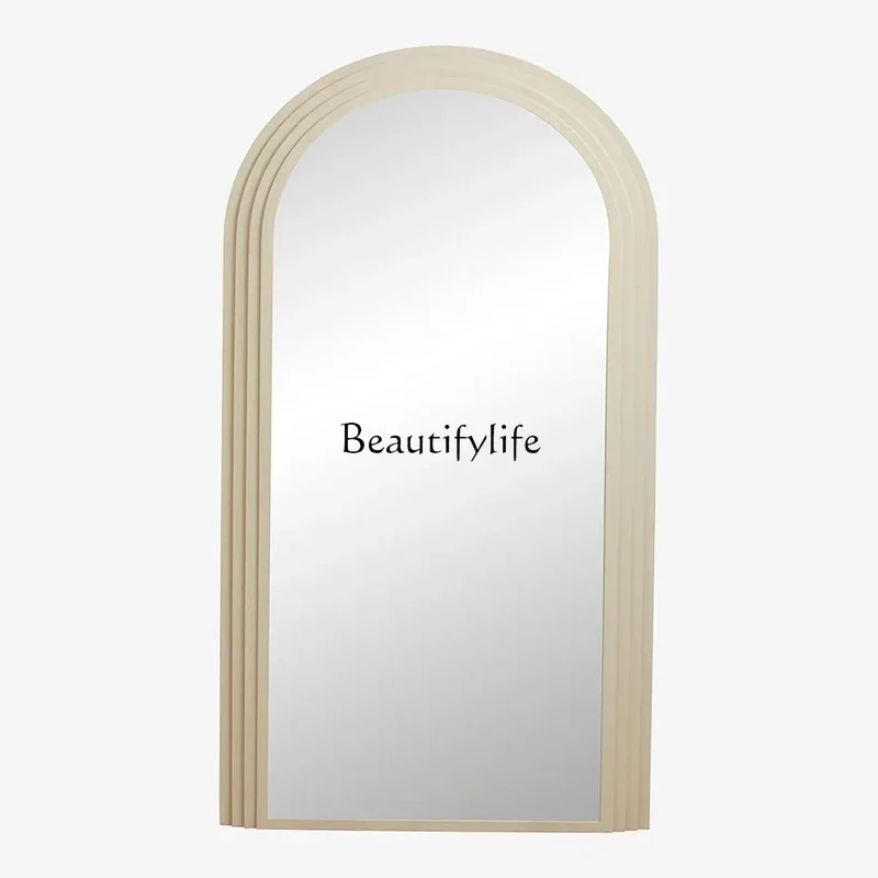 

ls 18Nordic full body mirror light luxury retro carved floor mirror home