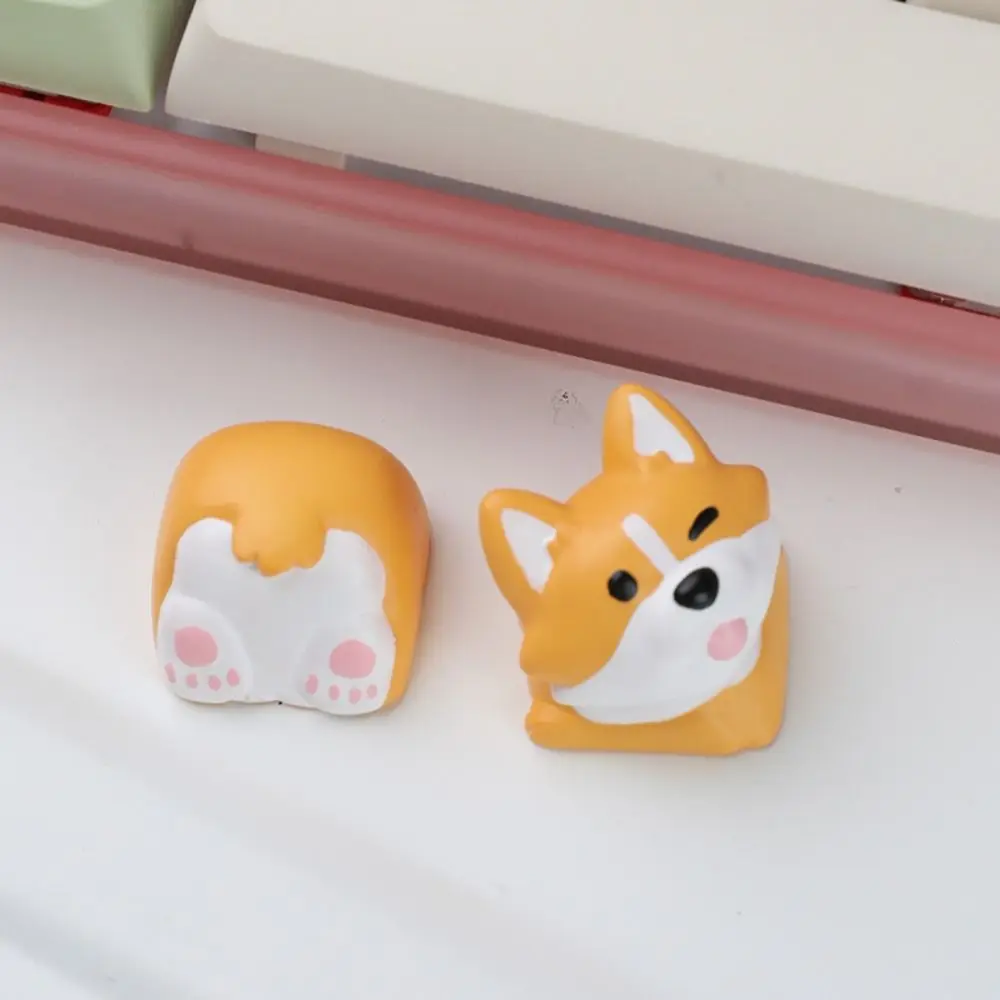 

Universal Cartoon Corgi Keycaps Little Key 3D Crogi Butt Keyboard Cap Animal Cute Mechanical Keyboard Keycap