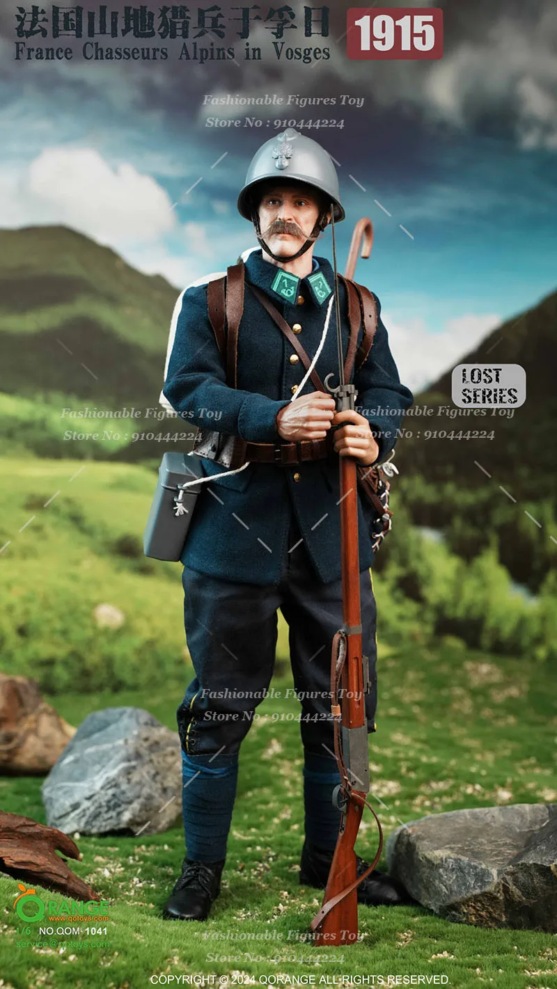 QOM-1041 1/6 Men Soldier France Chasseurs Alpins In Vosges Military Doll Full Set 12Inch Action Figure Model Toys Collection