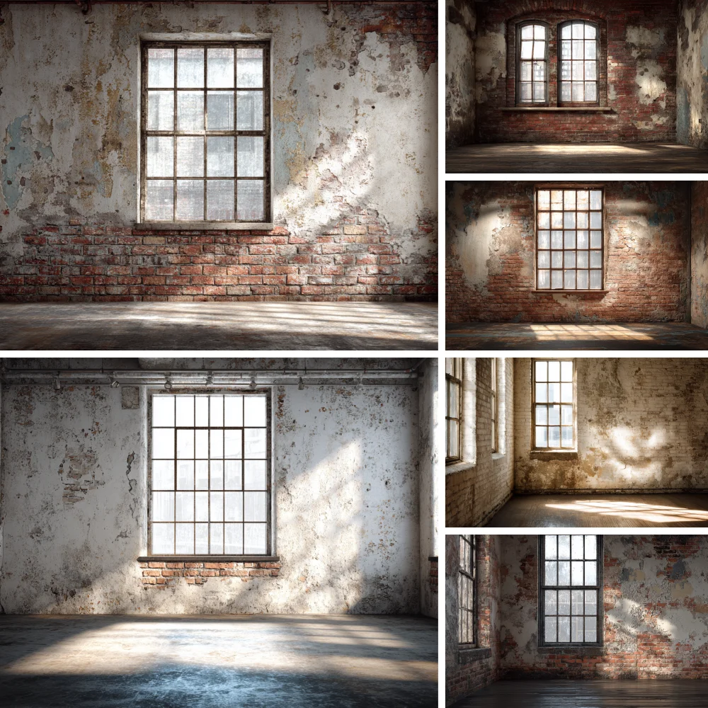 Photography Background Vintage Rustic Brick Wall Adult Birthday Wedding Maternity Portrait Decor Backdrop Photo Studio