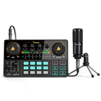 MaonoCaster Audio Interface Podcast Studio Sound Card Kit with Microphone for Live Streaming Recording Youtube PC\\Phone,AM200-S1