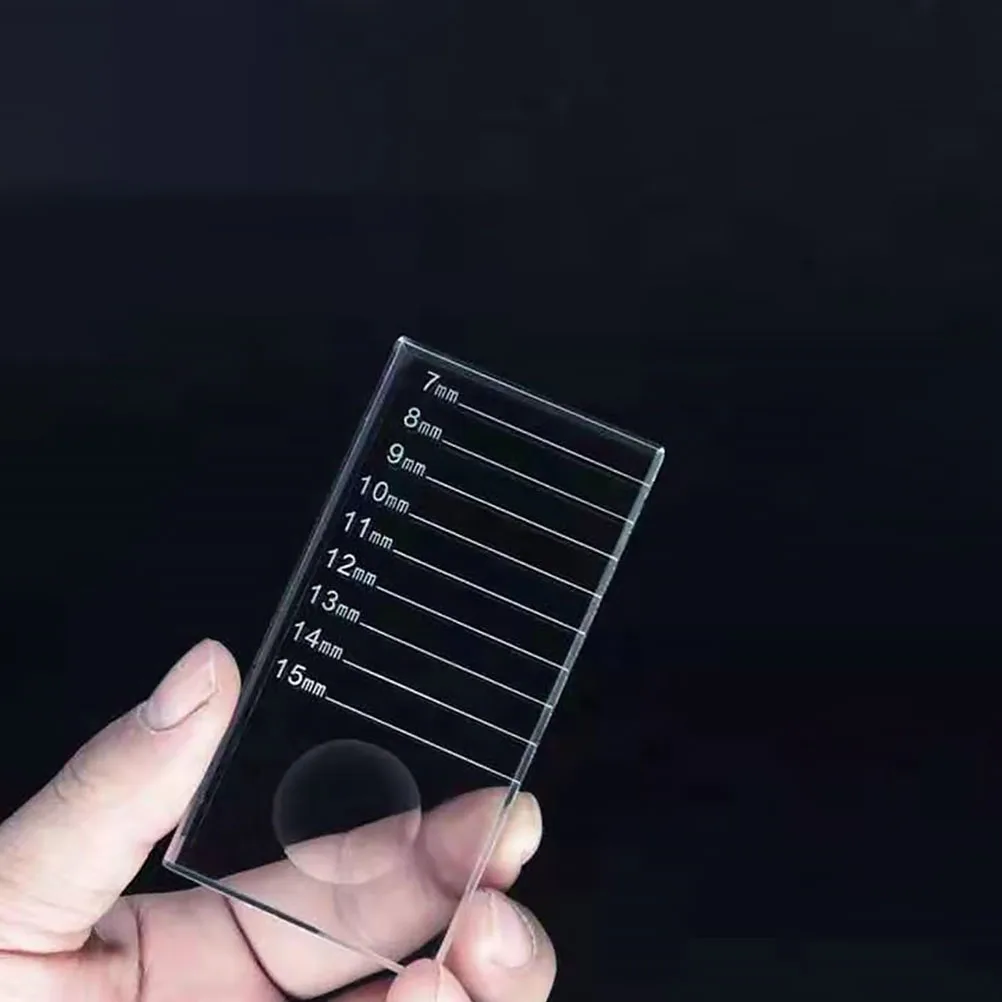 グラフティングアイラッシュガラスボード ラッシュエクステンションプラットフォームツール スケール付き 滑らかな表面 アイラッシュエクステンションアクセサリー