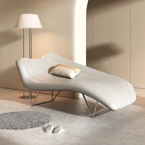 Chaise Recliner Curved Living Room Lazy Sofa Balcony Home Leisure Chair Single Bed