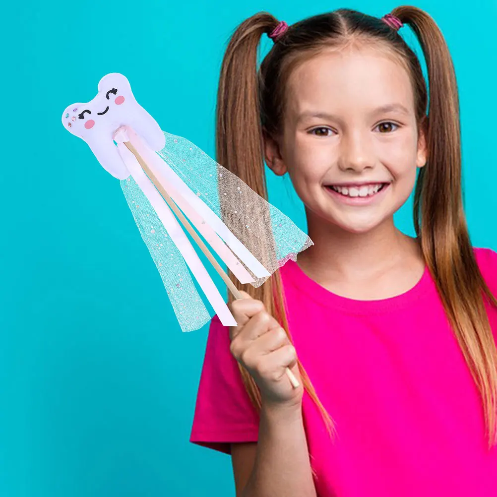 

2Pcs Unique Tooth Fairy Wand for Kids Magical Party Accessory Princess Wand for Girls Wedding Wands Dress Up Performance Prop