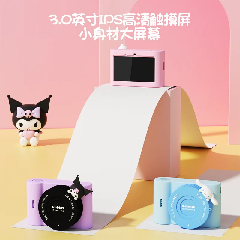 Kawaii Anime Kuromi Sanrio Cinnamoroll Lovely Children Vintage Camera Cute Cartoon Hello Kitty High Definition Camera Kid Gift