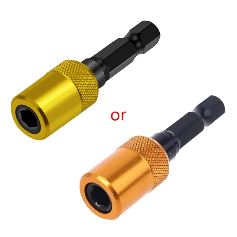 652F 1/4 inch Hex Shank Quick Release Electric Screwdriver Magnetic Extension Rod Bit Holder 60mm