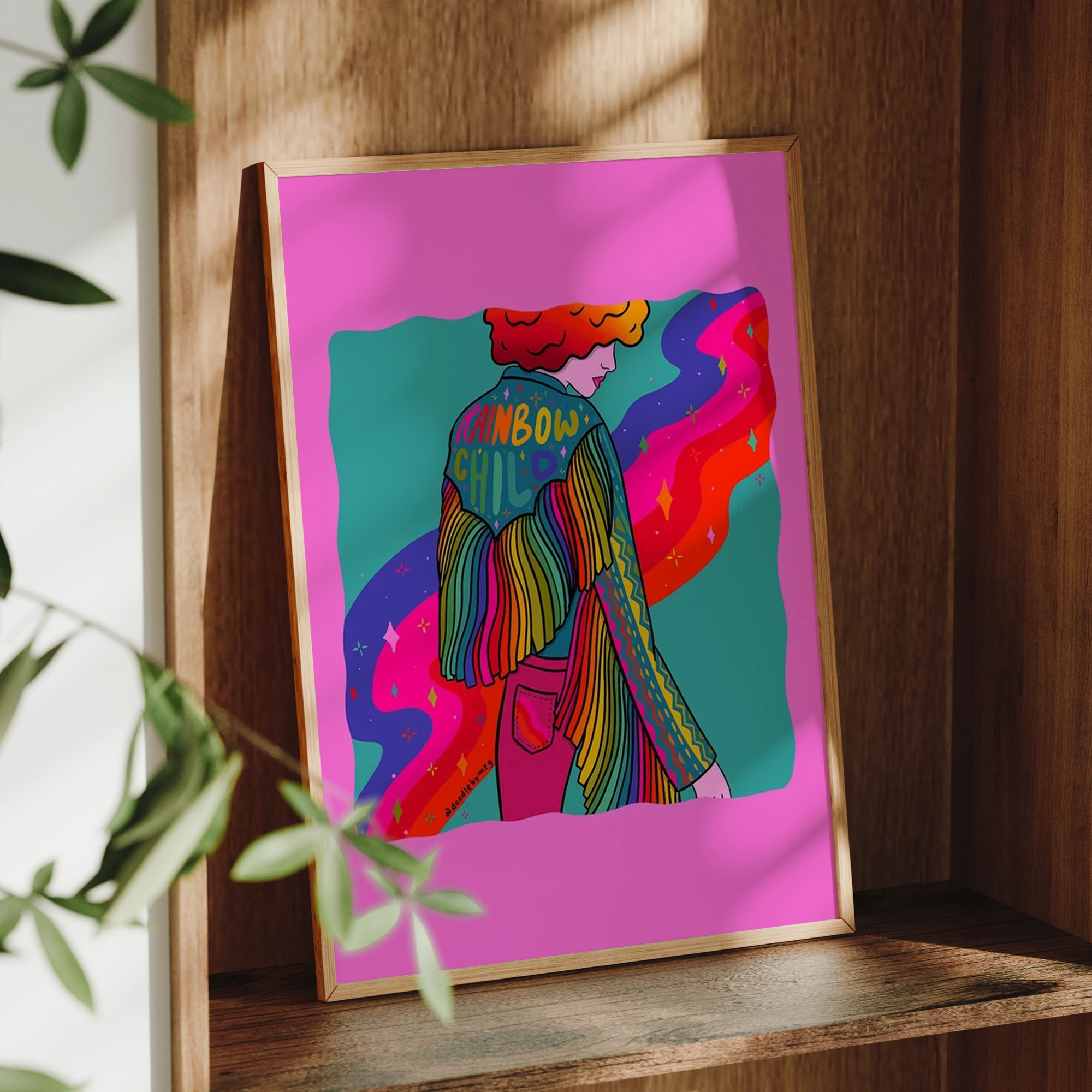 Modern Groovy Rainbow Aesthetic Psychedelic Wall Art Print Canvas Painting Poster Picture For Living Room,Bedroom Home Decor