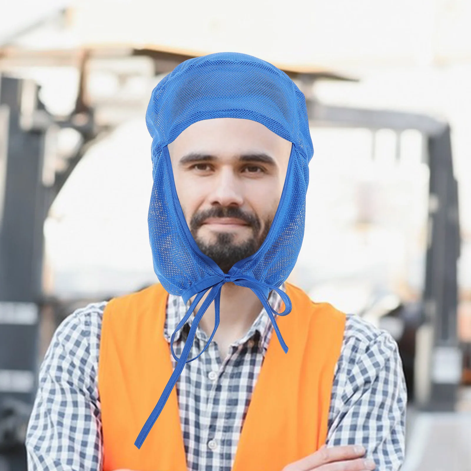 

Factory Hat Breathable Workshop Blue Polyester Cotton Food Service Hats Men Miss