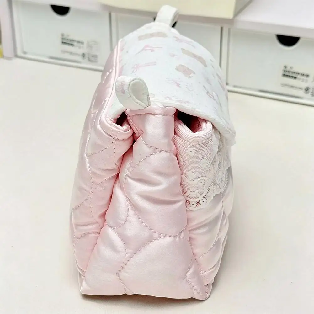 Kawaii Niedliche Bären-Schultertasche, Herz-Stepp-Handtasche, 3-lagiger Spitzen-Aufbewahrungsbeutel für Frauen und Mädchen, Handtasche im koreanischen Stil – Detail 10