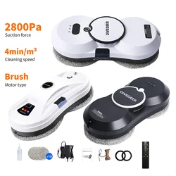 DIVEDEER Window cleaning robot 5600PA large suction electric spray window cleaning robot fall prevention remote cleaner