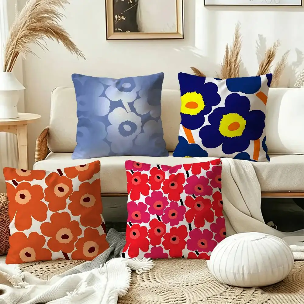 M-Marimekko-Unikko-Flowers-Brand Personalized Pillow Dust Cover Bedroom Kids Party Decoration Pillowcase Birthday Children Gift