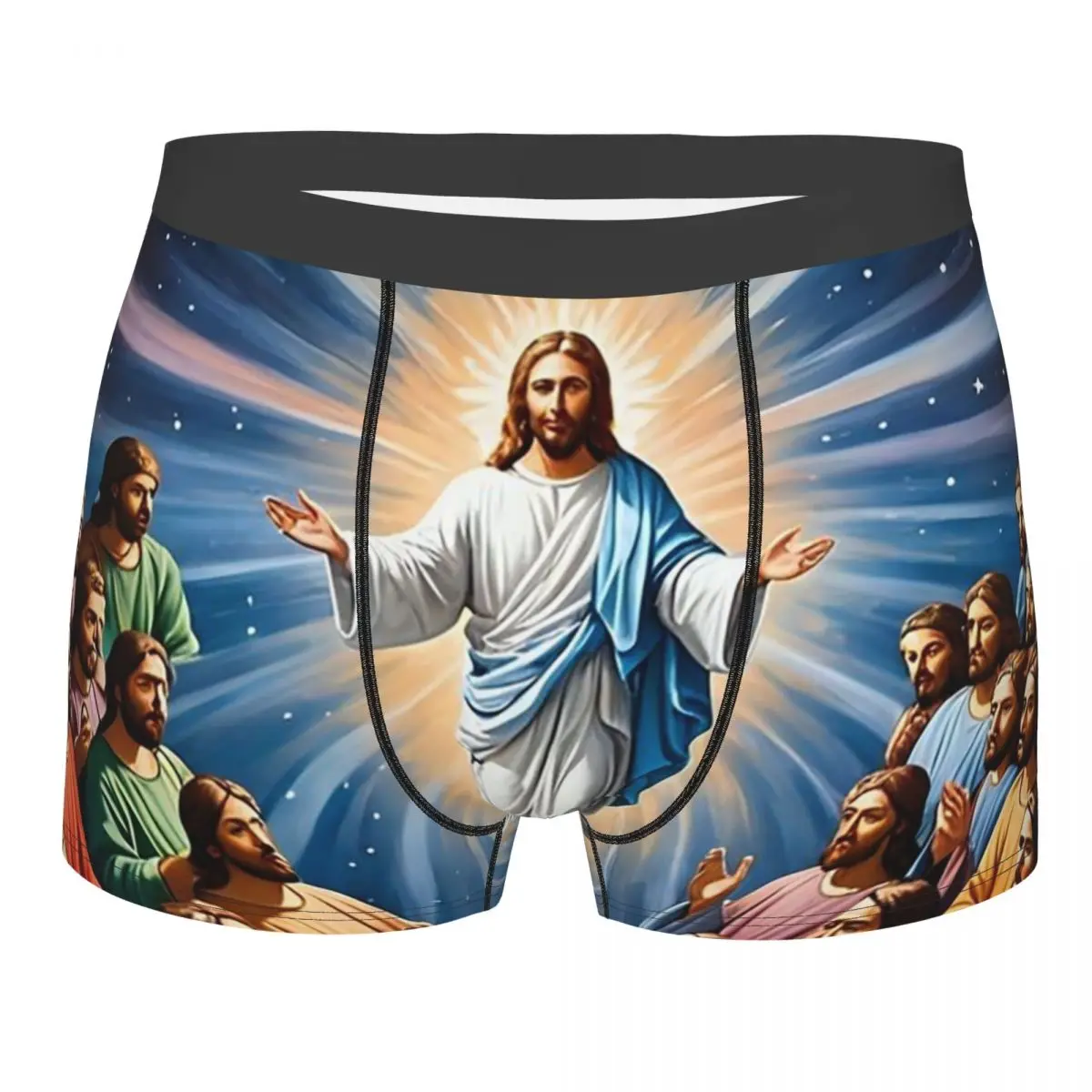 Custom Christ The Savior Jesus Boxer Shorts For Men Sexy 3D Print Underwear Panties Briefs Stretch Underpants