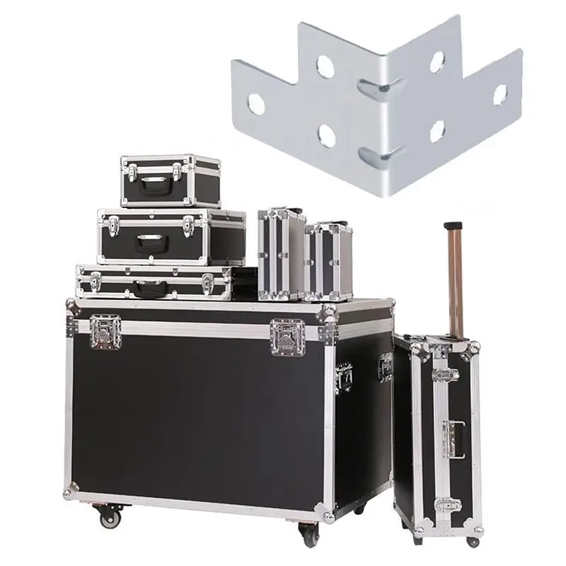 4/8Pcs 6 Hole Right Angle Code L Brace Corner Protector For Flight Case Tour Case Angle Fixed Brackets