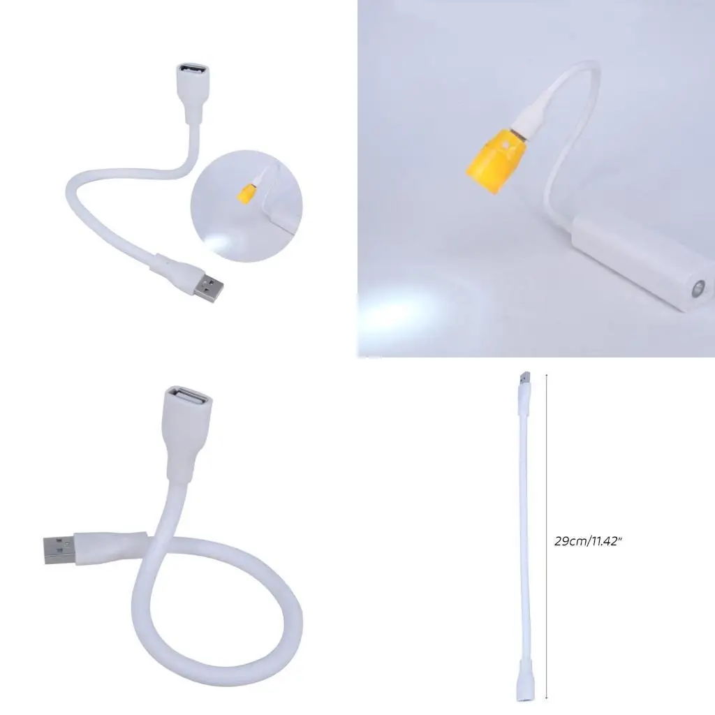 

652F Flexible Metal Hose USB Light Extension Cable USB Male to Female Power Cord No Data Transfer Function 11.42inch