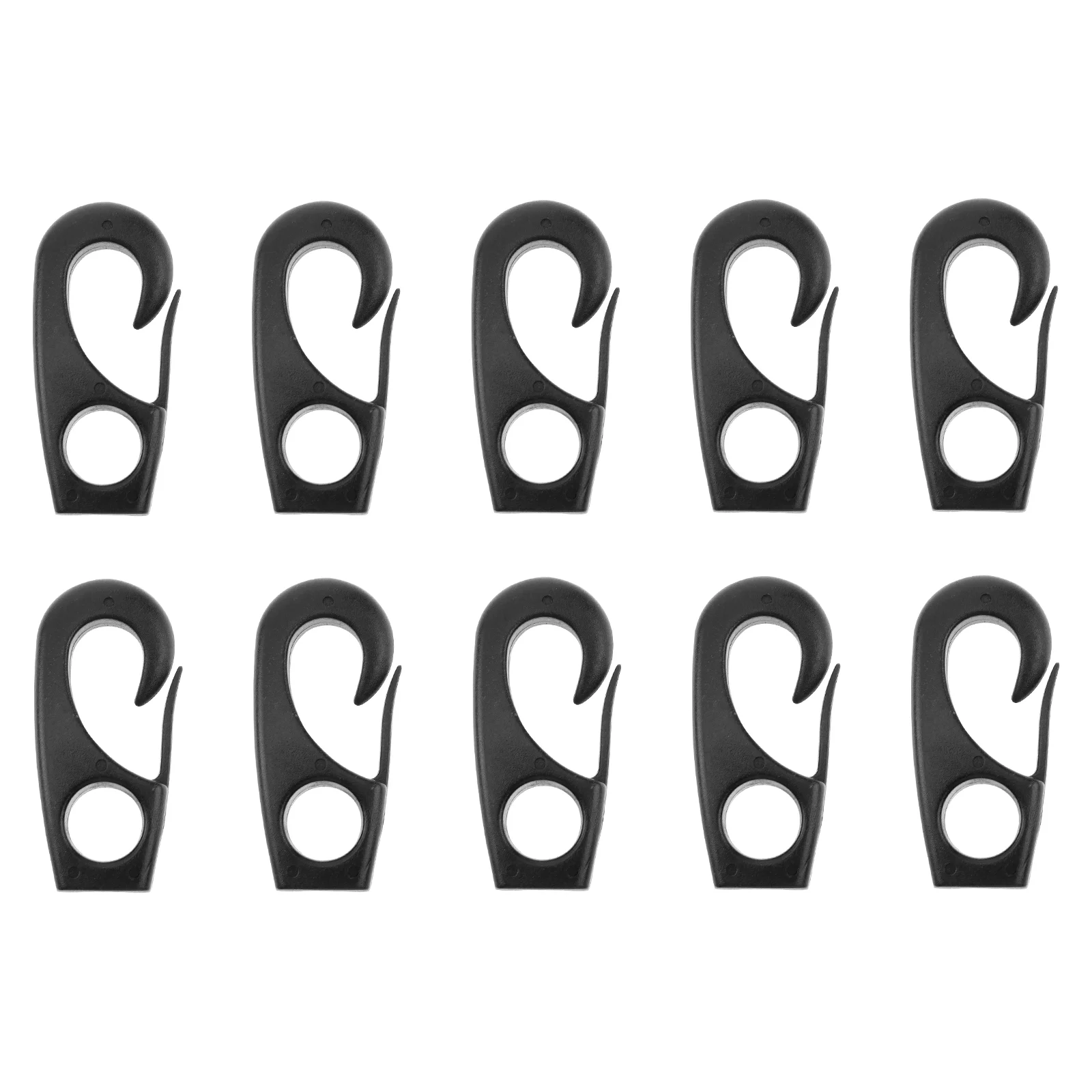 

10pcs Canoe Kayak Buckles Accessories Plastic Fishing Rigging Bungee Boat Supplies for Ocean Boats and Rowboats (Black)