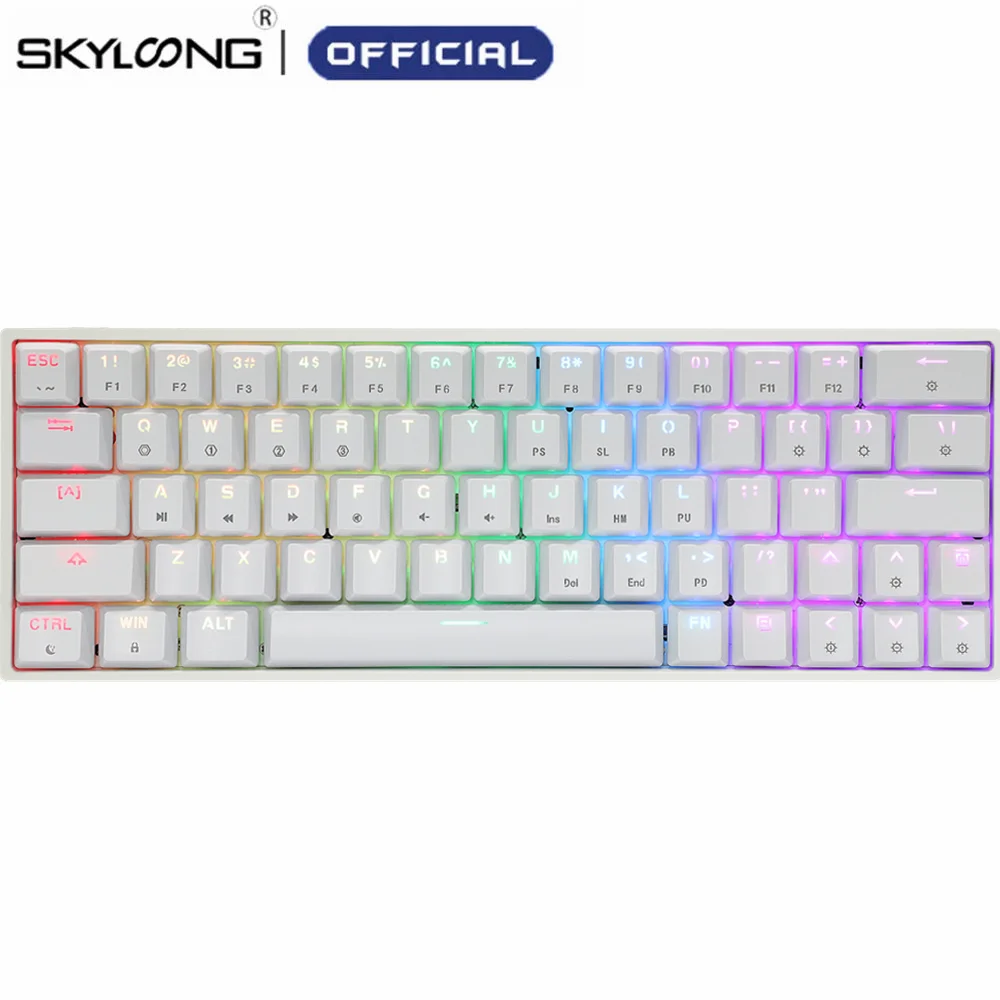 SKYLOONG GK64 64 Keys Mini Mechanical Keyboard 60% SK64 Optical Hot Swappable Gaming Keyboards for PC Gamer Desktop IP6X Win Mac