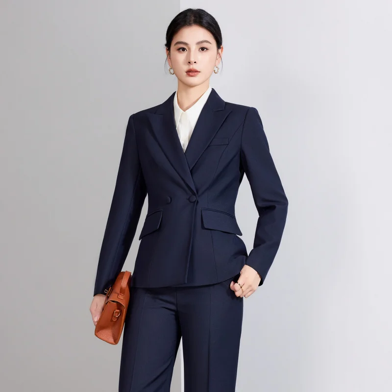 Women's Professional Business Suits for Spring, Sales Department Workwear, Hotel Front Desk Reception Uniforms, Ladies' Blazer